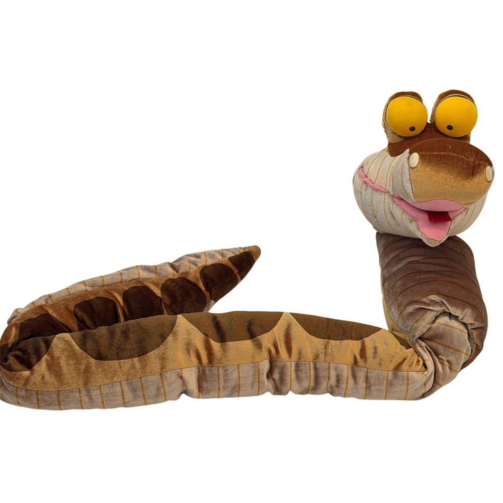 Disney Jungle Book Kaa the Snake Plush Stuffed Animal Large 57 Inch Brown Tan